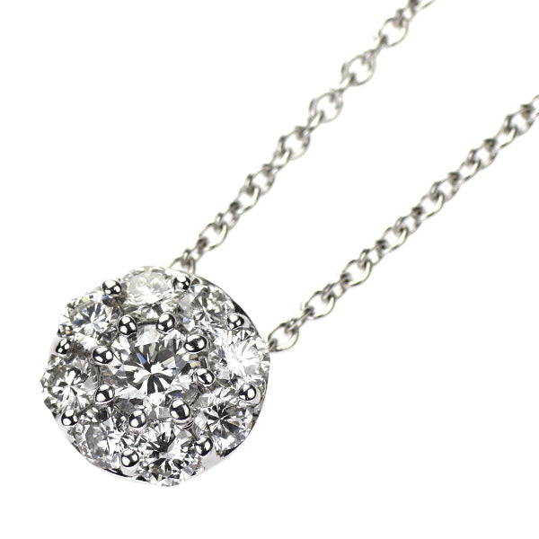 ポンテヴェキオ K18WG ダイヤモンド ペンダントネックレス 0.63ct フラワー
