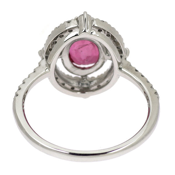 Pt900 ルビー ダイヤモンド リング 1.388ct D0.34ct