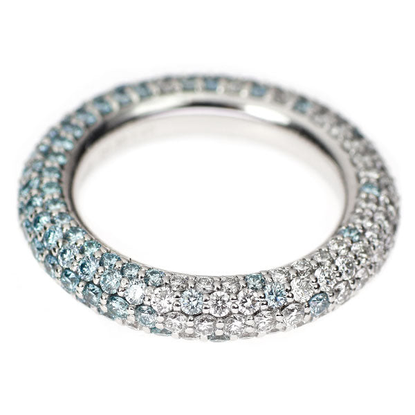 ポンテヴェキオ K18WG トリートブルー ダイヤモンド リング 1.30ct D1.45ct エテルノ パヴェ