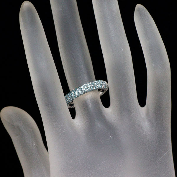 ポンテヴェキオ K18WG トリートブルー ダイヤモンド リング 1.30ct D1.45ct エテルノ パヴェ