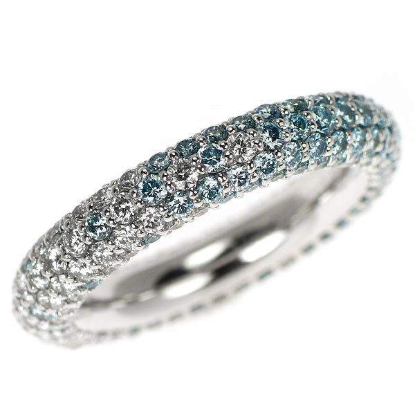 ポンテヴェキオ K18WG トリートブルー ダイヤモンド リング 1.30ct D1.45ct エテルノ パヴェ