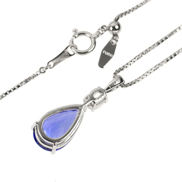 Pt900/Pt850 タンザナイト ハイアライトオパール ペンダントネックレス 3.22ct OP0.25ct