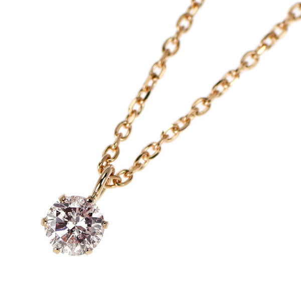 希少 K18PG 天然ピンク ダイヤモンド ペンダントネックレス 0.171ct FLP I1