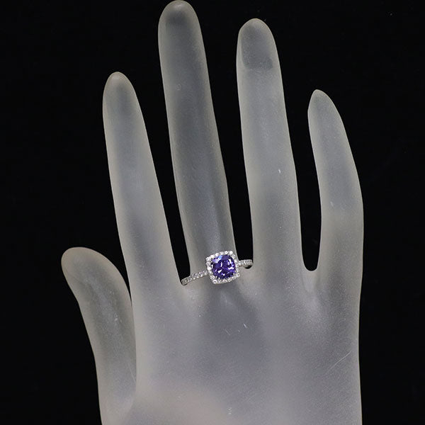 Pt900 タンザナイト ダイヤモンド リング 1.05ct D0.25ct