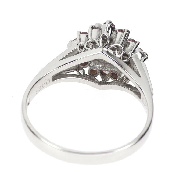 希少 Pt900 天然ピンクダイヤモンド リング 0.321ct D0.274ct