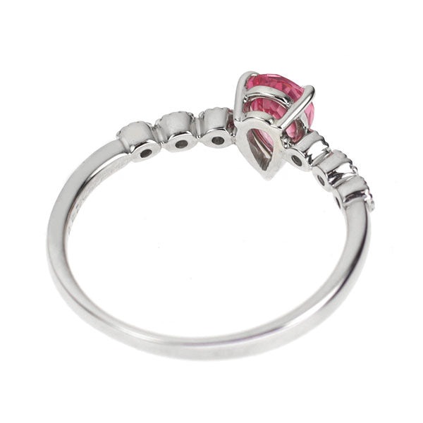 Pt900 ピンクスピネル ダイヤモンド リング 0.53ct D0.07ct