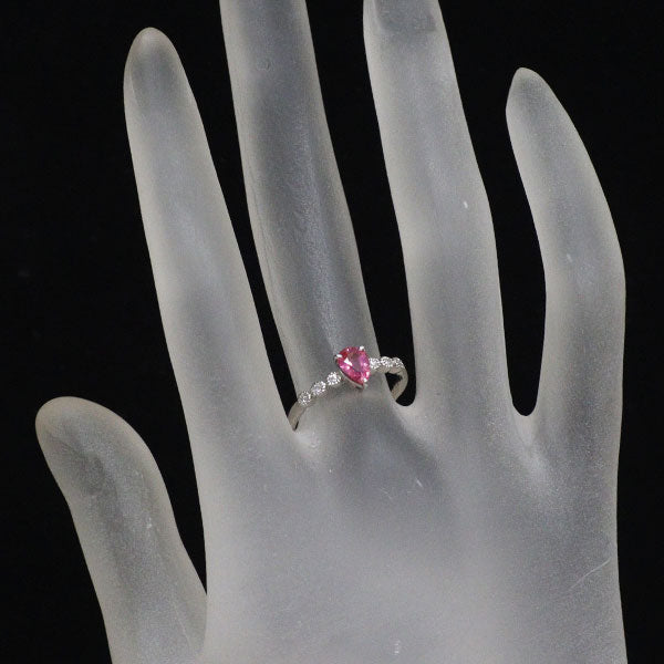 Pt900 ピンクスピネル ダイヤモンド リング 0.53ct D0.07ct