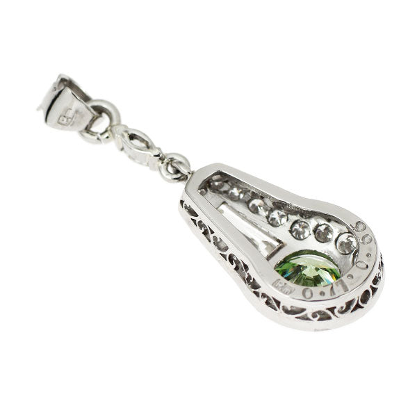 Pt800 トリートグリーンダイヤモンド ペンダントトップ 0.77ct D0.66ct