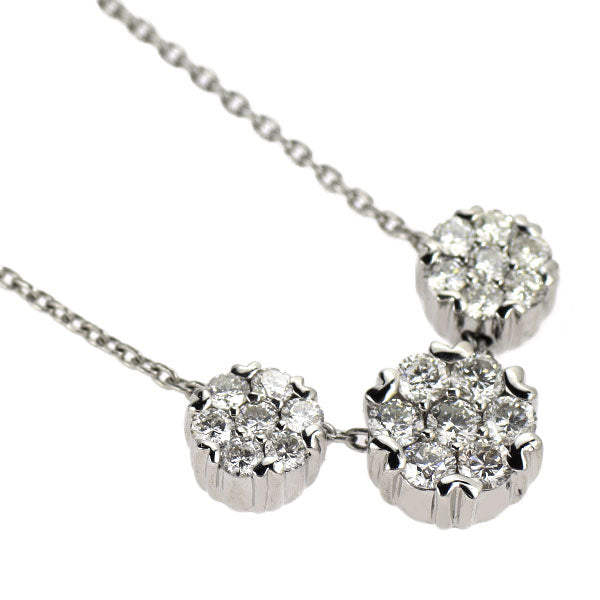 K18WG ダイヤモンド ペンダントネックレス 1.00ct