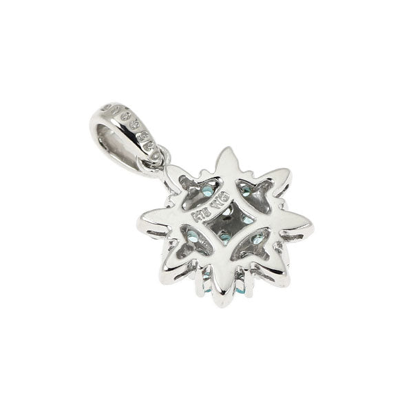 K18WG パライバ トルマリン ダイヤモンド ペンダントトップ 0.15ct D0.05ct