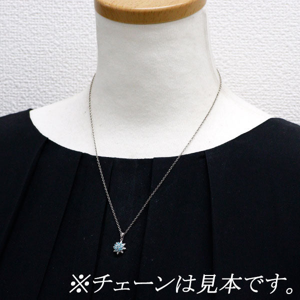 K18WG パライバ トルマリン ダイヤモンド ペンダントトップ 0.15ct D0.05ct