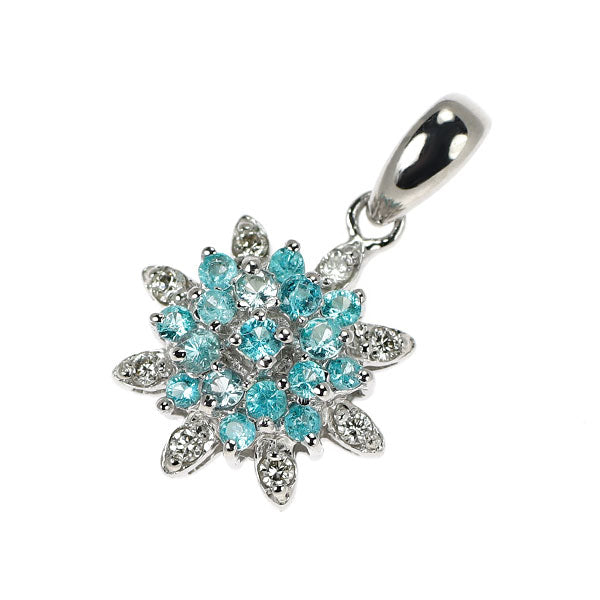 K18WG パライバ トルマリン ダイヤモンド ペンダントトップ 0.15ct D0.05ct