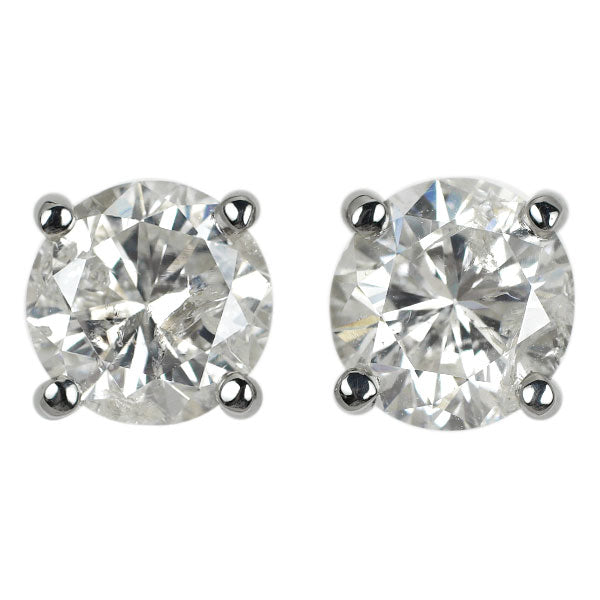 新品 Pt950/ Pt900 ダイヤモンド ピアス 3.167ct I I1-2 Fair