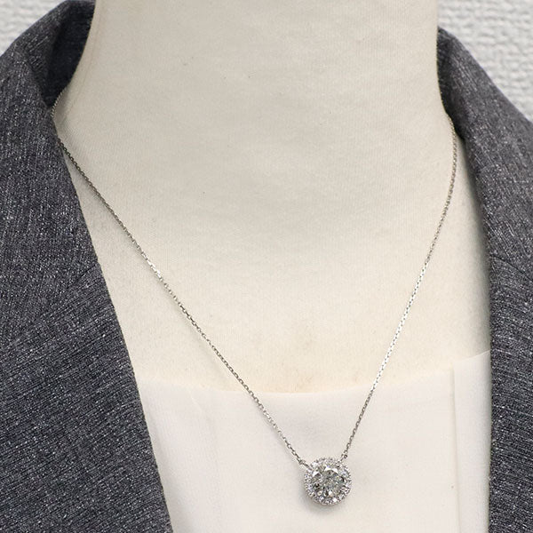 新品 Pt950/ Pt850 ダイヤモンド ペンダントネックレス 2.460ct I I2 EX D0.35ct