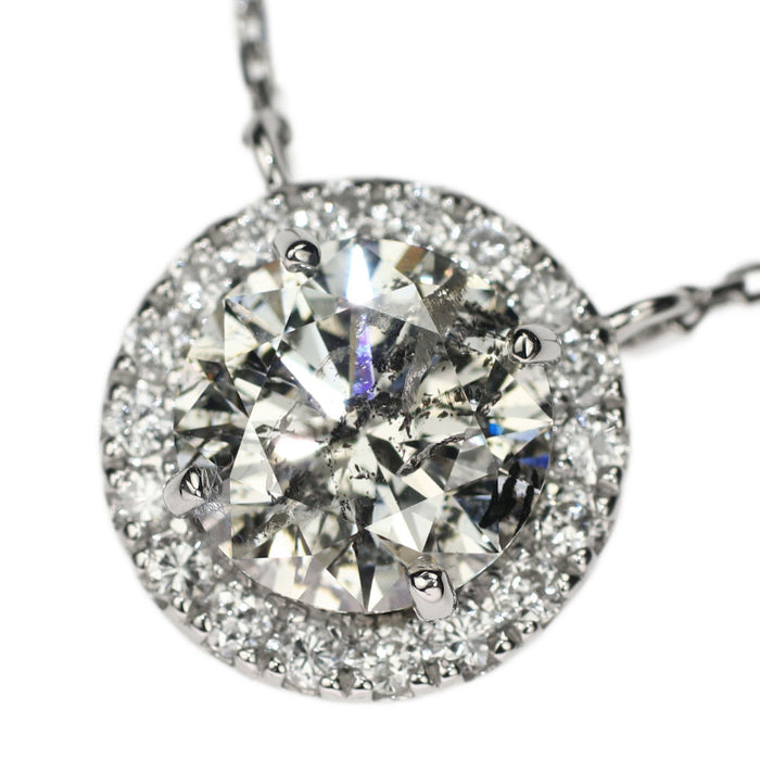 新品 Pt950/ Pt850 ダイヤモンド ペンダントネックレス 2.460ct I I2 EX D0.35ct