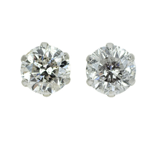 新品 Pt900 ダイヤモンド ピアス 2.02ct H/K（Faint Brown） I1 Fair