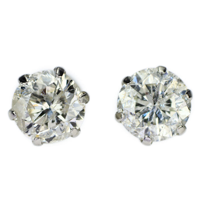 新品 Pt900 ダイヤモンド ピアス 2.034ct I/J I1 Fair