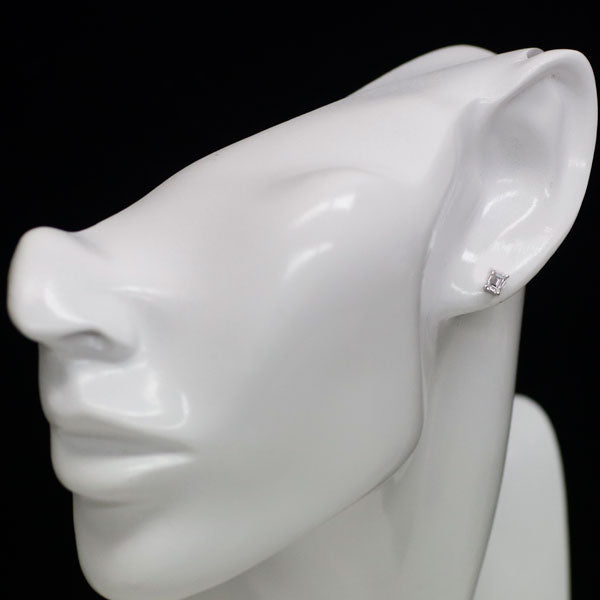 新品 Pt900 カレカット ダイヤモンド ピアス 1.044ct F/G VS1-2】