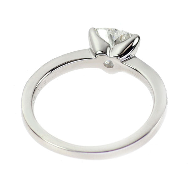 Pt900 ハートシェイプ ダイヤモンド リング 1.010ct F SI1 D0.16ct