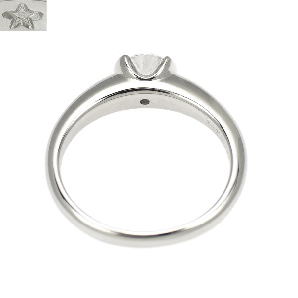 GINZA TANAKA/田中貴金属 Pt900 多面カット ダイヤモンド リング 0.348ct E VS1
