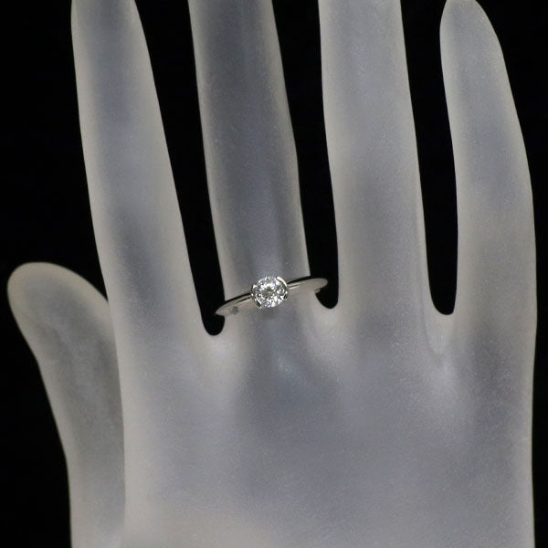GINZA TANAKA/田中貴金属 Pt900 多面カット ダイヤモンド リング 0.348ct E VS1