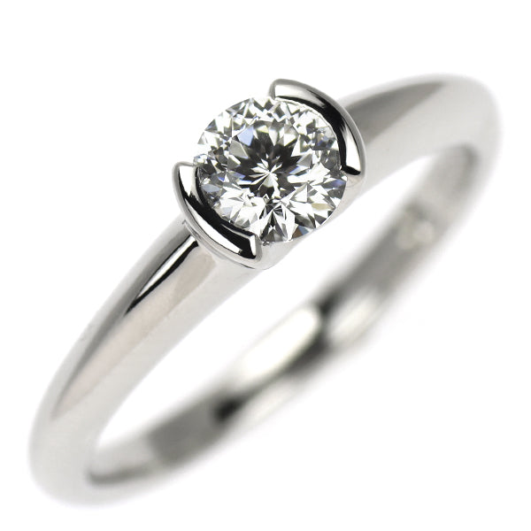 GINZA TANAKA/田中貴金属 Pt900 多面カット ダイヤモンド リング 0.348ct E VS1