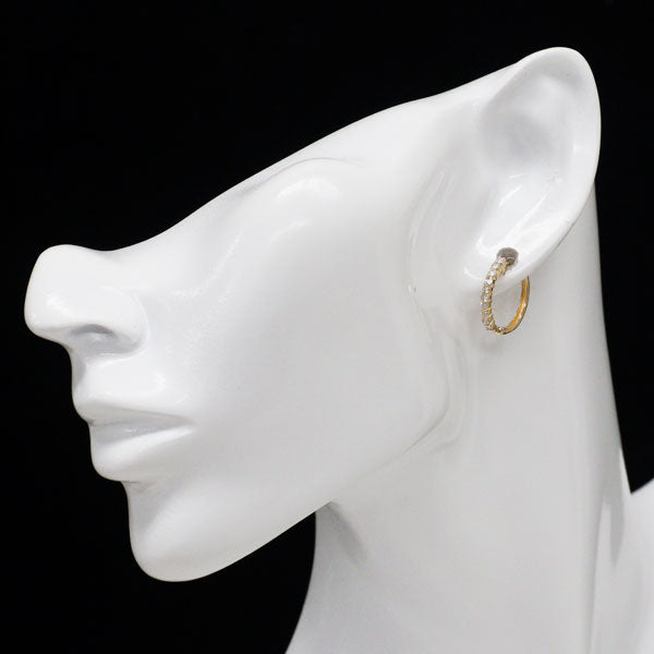 K18YG ダイヤモンド フープ ピアス 0.50ct