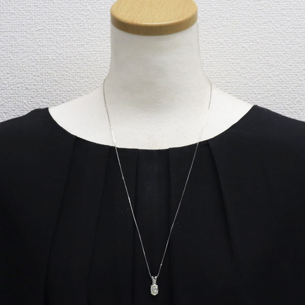 Pt900/ Pt850 オーバル ダイヤモンド ペンダントネックレス 2.083ct D0.07ct