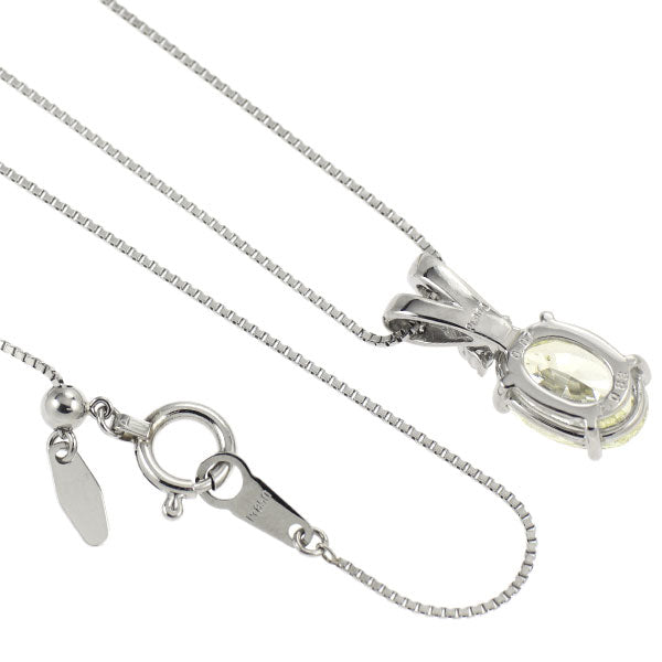 Pt900/ Pt850 オーバル ダイヤモンド ペンダントネックレス 2.083ct D0.07ct