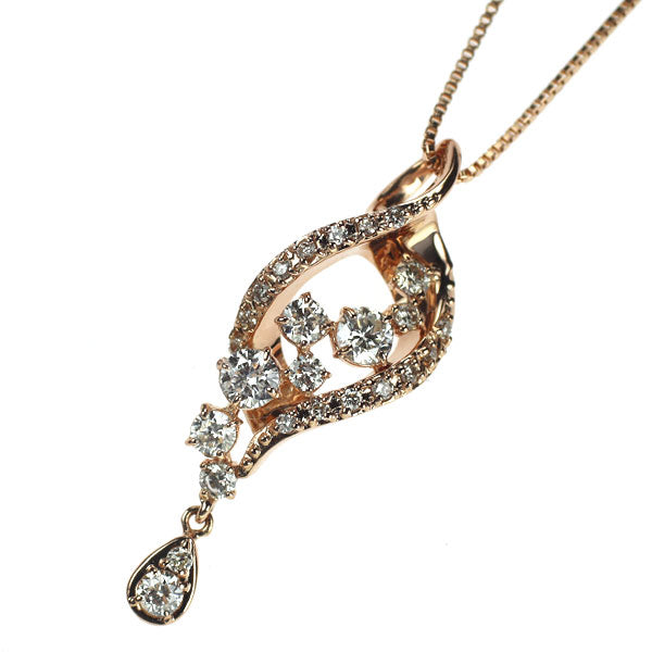 K18PG ダイヤモンド ペンダントネックレス 0.40ct