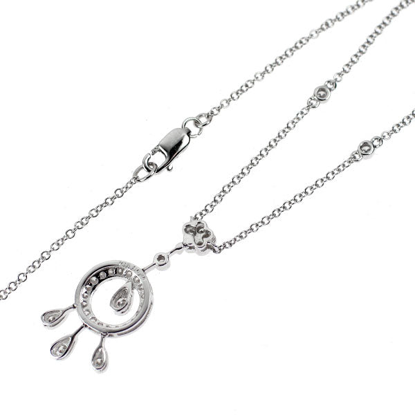 K18WG ダイヤモンド ペンダントネックレス 0.36ct