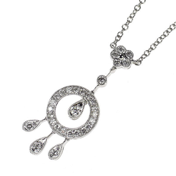 K18WG ダイヤモンド ペンダントネックレス 0.36ct