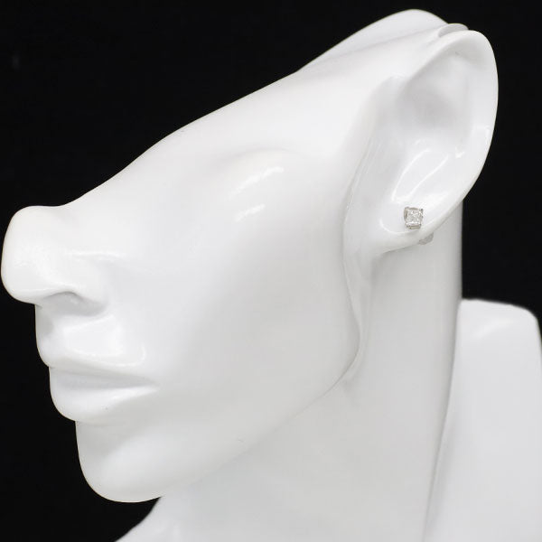 新品 Pt900 バケットカット ダイヤモンド ピアス 0.632ct E/F SI1