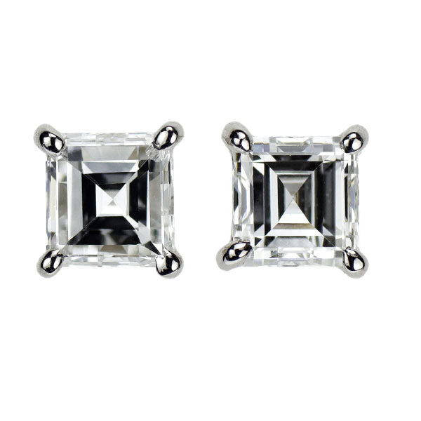 新品 Pt900 カレカット ダイヤモンド ピアス 0.489ct E/F VS1