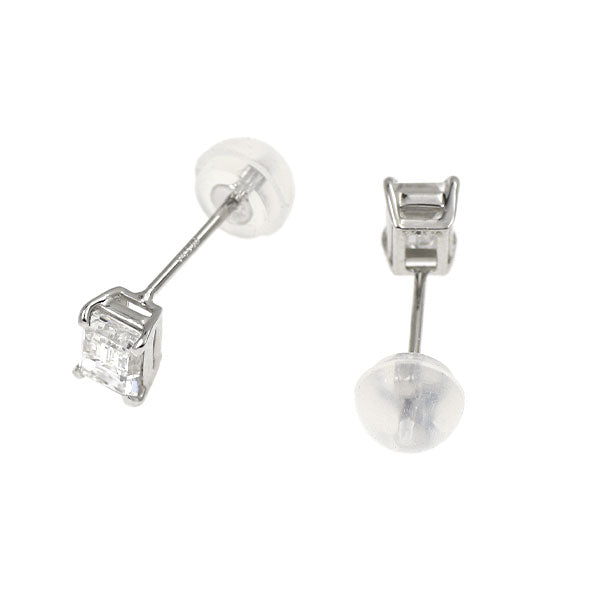 新品 Pt900 バケットカット ダイヤモンド ピアス 0.675ct E/F VS1