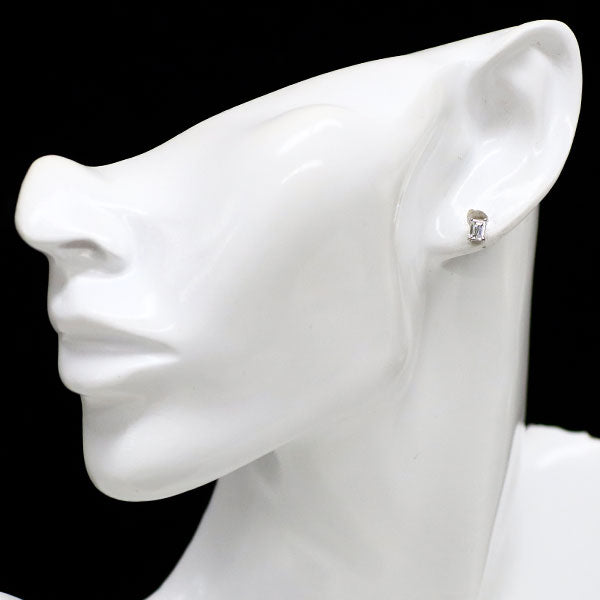 新品 Pt900 バケットカット ダイヤモンド ピアス 0.629ct G VS2
