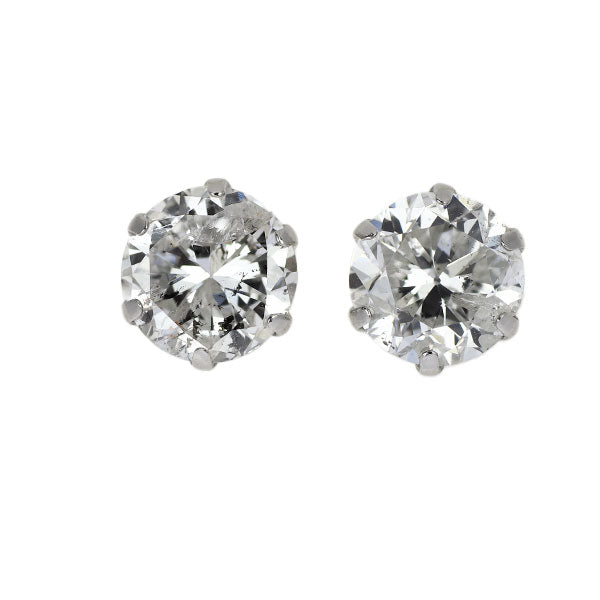 新品 Pt900 ダイヤモンド ピアス 2.045ct G I1 Fair