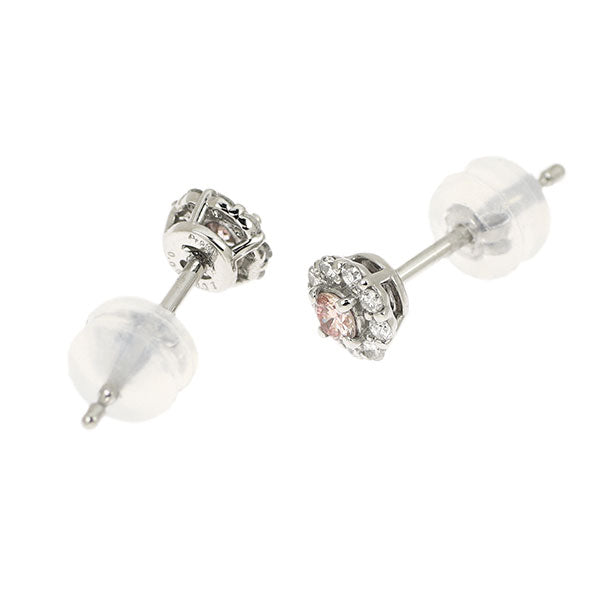 新品 希少 Pt900/ Pt950 天然ピンク ダイヤモンド ピアス 0.121ct FLOP SI1-2 D0.14ct