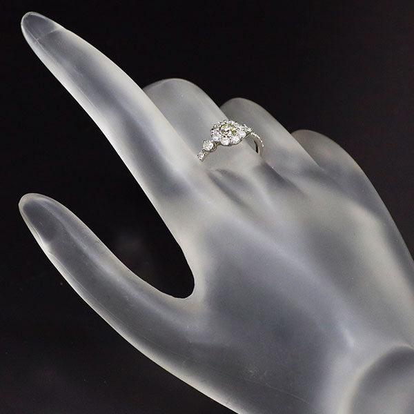 新品 希少 Pt950 カメレオン ダイヤモンド リング 0.211ct FLBGY SI2 D0.58ct