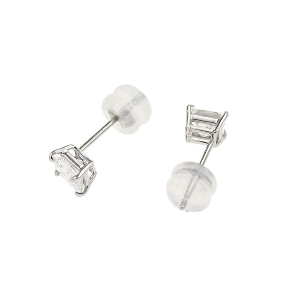 新品 Pt900 プリンセスカット ダイヤモンド ピアス 0.654ct F/G VS2