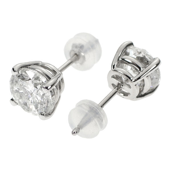 新品 Pt900/ Pt950 片側LDH ダイヤモンド ピアス 4.042ct H/I I1-2 Fair/Poor