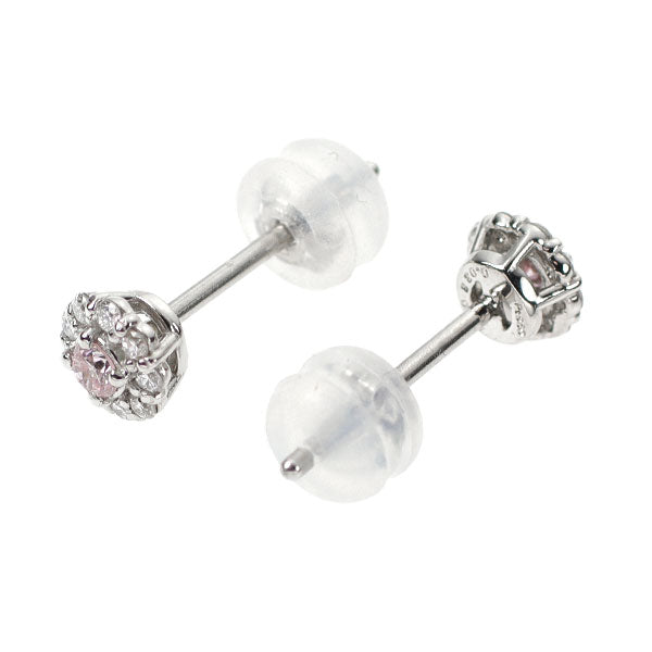 新品 希少 Pt900/ Pt950 天然ピンク ダイヤモンド ピアス 0.089ct FLPP VVS2 D0.14ct