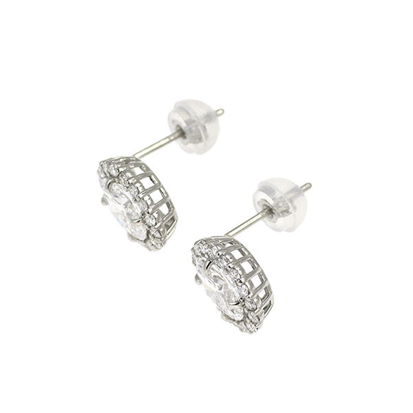 新品 Pt950/ Pt900 オーバルカット ダイヤモンド ピアス 1.00ct D IF D0.34ct 【エスコレ】