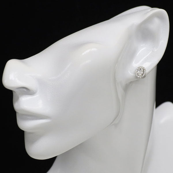 新品 Pt950/ Pt900 オーバルカット ダイヤモンド ピアス 1.00ct D IF D0.34ct 【エスコレ】