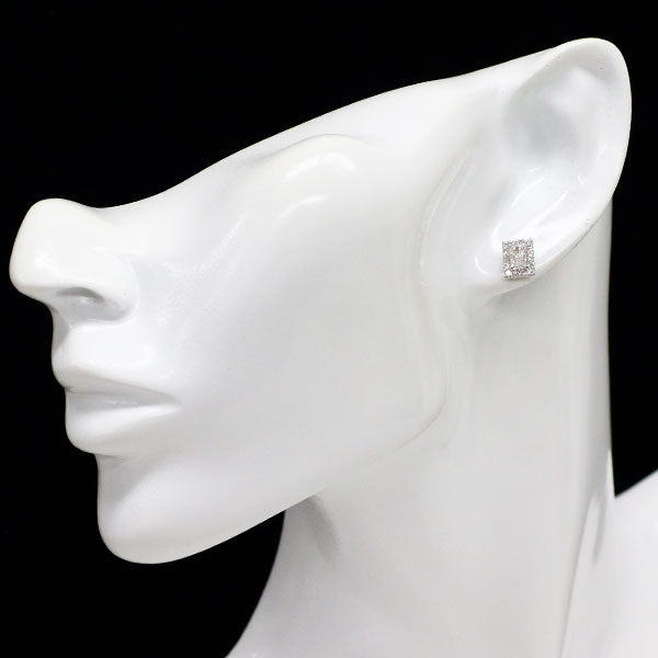 新品 Pt950/ Pt900 ラディアントカット ダイヤモンド ピアス 0.66ct D IF D0.34ct【エスコレ】