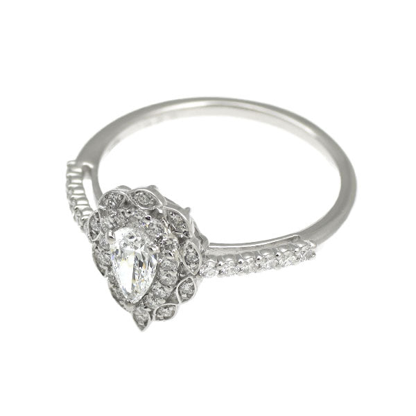 新品 Pt950 ペアシェイプ ダイヤモンド リング 0.30ct D IF D0.28ct 【エスコレ】