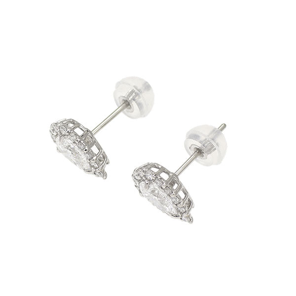 新品 Pt950/ Pt900 ペアシェイプ ダイヤモンド ピアス 0.61ct D IF D0.24ct 【エスコレ】