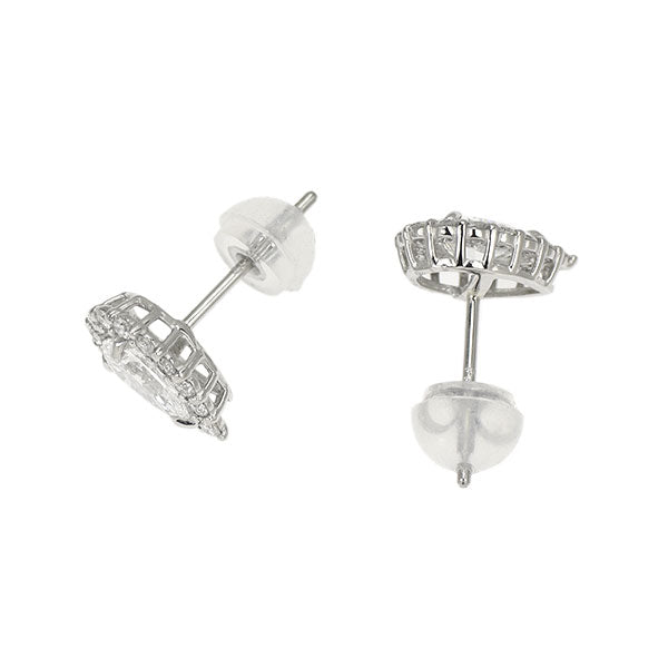 新品 Pt950/ Pt900 ペアシェイプ ダイヤモンド ピアス 0.61ct D IF D0.24ct 【エスコレ】