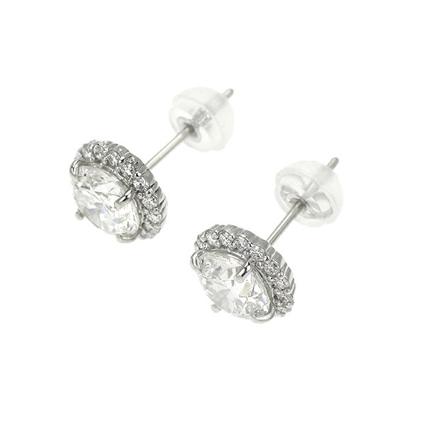 新品 Pt950/ Pt900 ダイヤモンド ピアス 2.039ct F/G SI2 VG D0.28ct 【エスコレ】