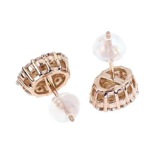 新品 K18PG オーバル ダイヤモンド ピアス 0.61ct D IF D0.52ct 【エスコレ】